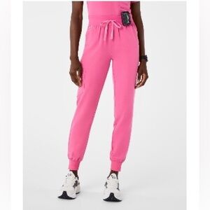 Figs Women's F'ing Pink High Waisted Zamora - Petite Jogger Scrub Pant™